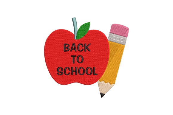 Back to School Apple and Pencil Embroidery Review