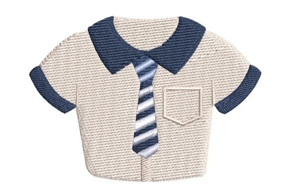 Boy's School Uniform Shirt and Tie Embroidery Design Review