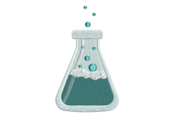 Bubbling Chemistry Flask: A Playful Seasonal Embroidery Design