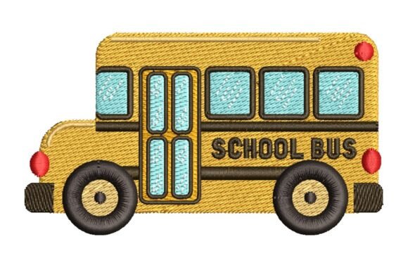 Classic Yellow School Bus Embroidery Design Review