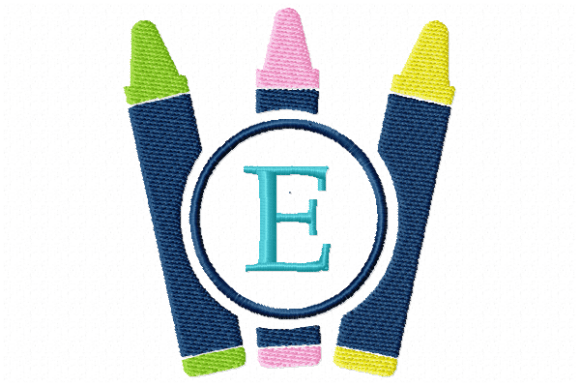 Crayons Frame Monogram Letter E Review for Business Use