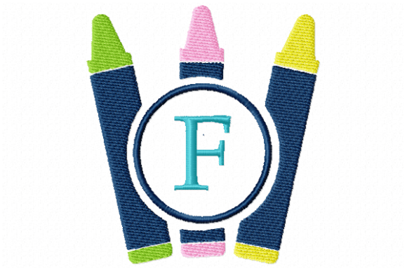 Crayons Frame Monogram Letter F: A Seasonal Embroidery Design Review
