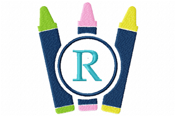 Crayons Frame Monogram Letter R Review for Apparel Projects