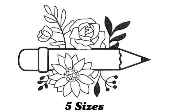 Floral Pencil: A Versatile Embroidery Design for Seasonal Creations