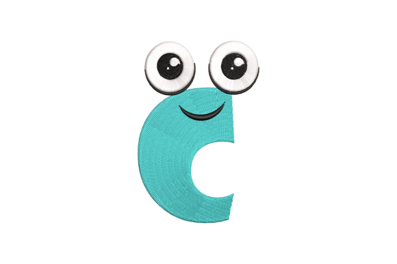 Funny Letter C for Embroidery: A Playful Design with Big Potential
