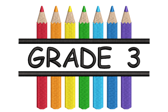 Grade 3 Split Colored Pencils Embroidery Design Review