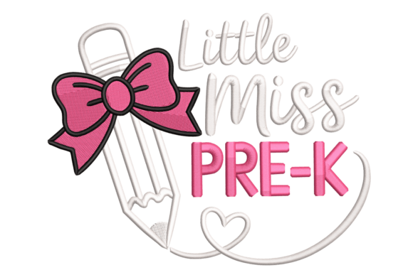 Little Miss Pre-K Embroidery Design Review for Small Business Use