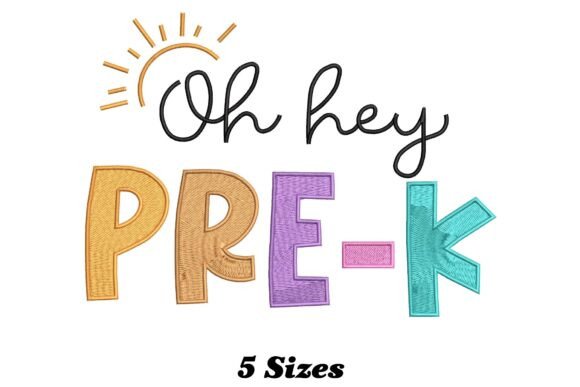 Oh Hey Pre-K: A Playful Embroidery Design for Small Business Branding