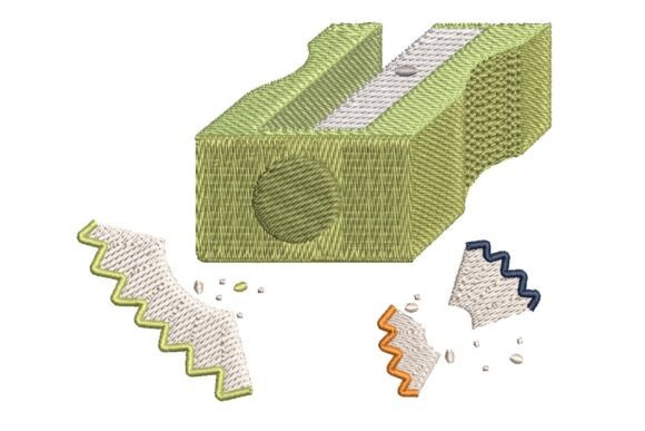 Pencil Sharpener with Shavings: A Playful Embroidery Design for Seasonal Creations