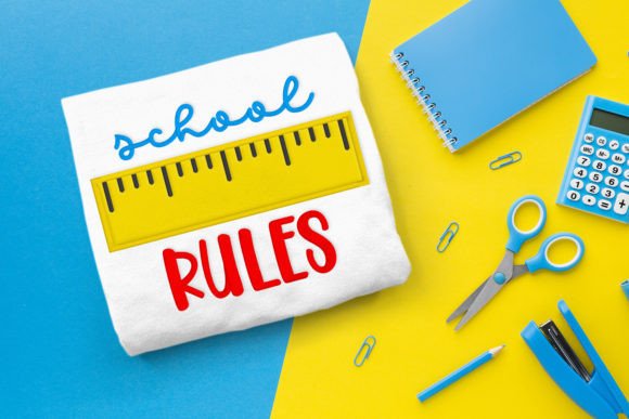 School Rules Applique Embroidery: A Versatile Design for Personalized Gifts