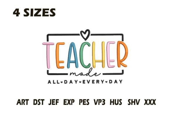 Teacher Mode Embroidery Design File Review for Boutique Sweatshirts