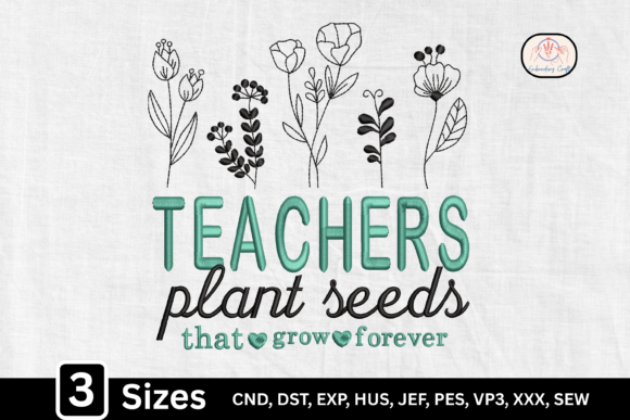 Teachers Plant Seeds Wildflower Embroidery Review