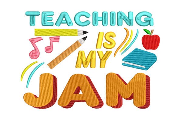Teaching Is My Jam: A Bold Embroidery Design for Craft Fairs