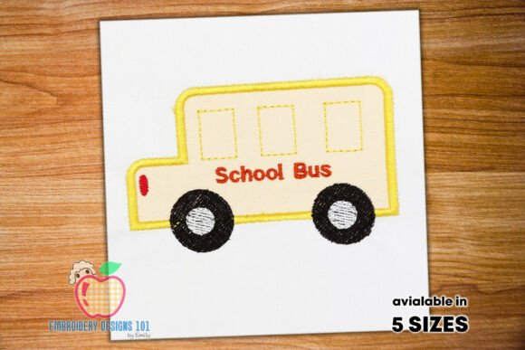 The Yellow School Bus Appliques: A Nostalgic Embroidery Design for Personalized Gifts